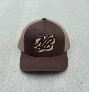 Brown & Tan “NB Cursive” Trucker