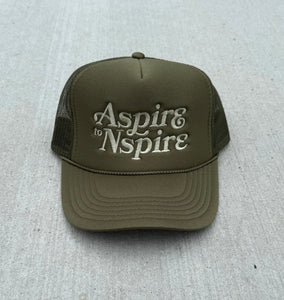Olive “Aspire To Nspire” Trucker