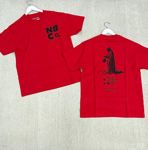 Red “Time waits for no man T-shirt”