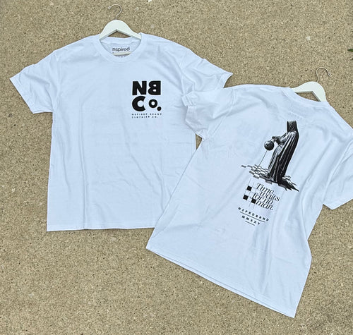 White “Time waits for no man T-shirt”
